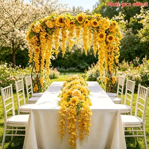 Guirnaldas de Girasoles Artificiales de 230 cm para Decoración de Bodas al Aire Libre - Product Image 4