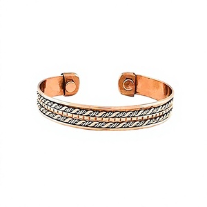 Quality Handicrafts Women's Classic Fashion Brass <b>Copper</b> Cuff <b>Bracelet</b> Twisted Wire 2 Color Customized Packing Direct - Product Image 3