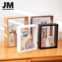Cadre en bois profond 3D pour photos, fleurs séchées, billets et souvenirs, formats 8x8, 8x10, 12x12 pouces, A3, A4, en MDF, vente en gros