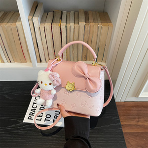 Niedliche Damen-Umhängetasche aus PU-Leder mit Schleife, Schultertasche, <span class=keywords><strong>Kawaii</strong></span> Mini-Tragetasche - Product Image 2