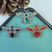 Broche Abeille Style Porcelaine Rétro Émail Strass Épingle de Revers Insecte Classique Chinois Floral Abeille Miel Corsage