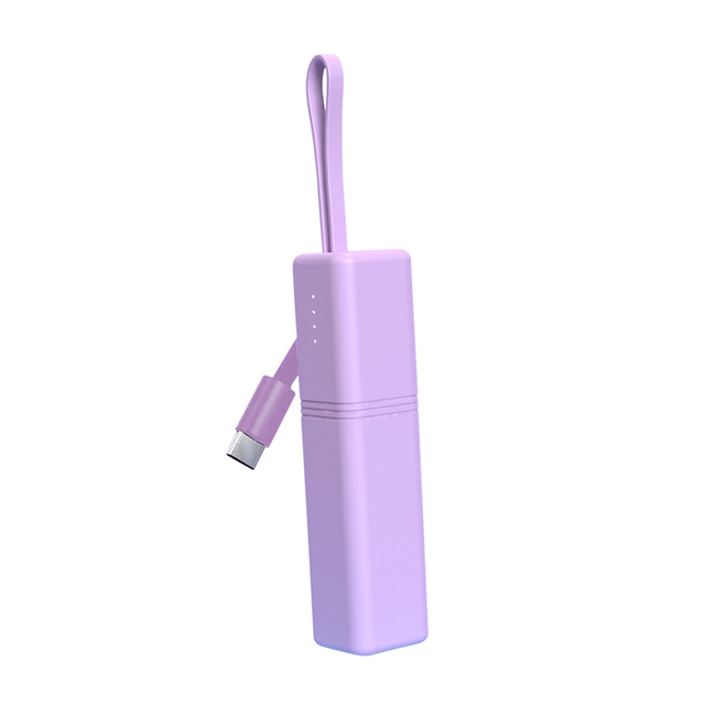 Sep Hot-sales Lip-sticker Shape 21700 Battery 5000mAh 20W Portable Powerbank Lanyard Handheld Charger Colorful Energy Bars
