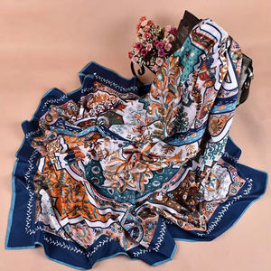 Bufanda Larga de Jacquard con Borlas, 100% Poliéster, Estilo Vintage de Lujo, para Mujer, Elegante, Suave al Tacto, con Estampado Étnico, Gran Venta 2026 - Product Image 2