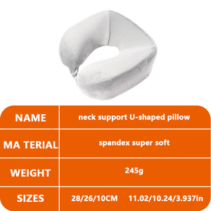 Oreiller de soutien pour le cou en mousse à mémoire de forme avec capuche, oreiller de cou en forme de U pour un confort réglable en avion, au bureau et à <span class=keywords><strong>la</strong></span> <span class=keywords><strong>maison</strong></span>, accepte <span class=keywords><strong>la</strong></span> personnalisation - Product Image 2