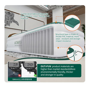Outofun matras tiup PVC, tempat tidur udara portabel 3 musim pompa bawaan, tahan tusukan untuk penggunaan berkemah & Rumah - Product Image 6