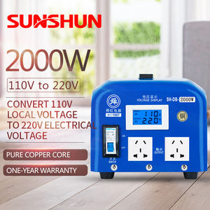 Shunhong 2000W Blue Toroidal Power Converter 110v/220v Auto Voltage Transformer 2000VA/2KW/2KVA 120v/230v/240v 50Hz Frequency - Product Image 3