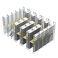 Système de rayonnage industriel à plusieurs niveaux en acier structurel pour entrepôt, haute stabilité, pour charges lourdes