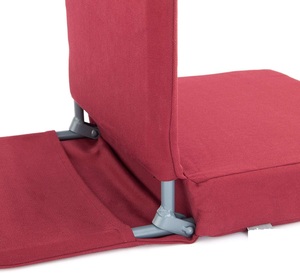 Chaise pliante de sol avec coussin d'assise épais, chaise de sol pour stade avec dossier rembourré, chaise pour loisirs, <span class=keywords><strong>yoga</strong></span> et salle de sport scolaire - Product Image 4