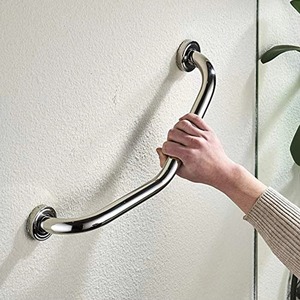 Barre d'appui en acier inoxydable mat en forme de V, barres de sécurité pour la salle de bain, barres d'appui murales antidérapantes à 135 degrés pour toilettes - Product Image 4