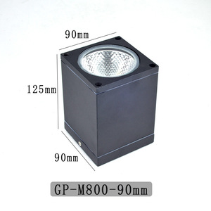 Ikawa Lighting – applique murale carrée en aluminium pour l'extérieur, lampe étanche à montage en surface pour cour et couloir - Product Image 5