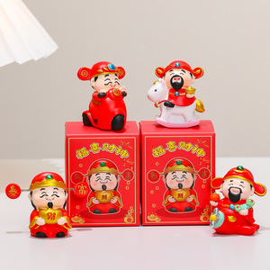 รูปปั้นเทพเจ้าแห่งโชคลาภเรซิ่นของรุ่ยเจี๋ย ของตกแต่งปีใหม่จีน ของตกแต่งบ้าน สำนักงาน โต๊ะทำงาน ของขวัญ - Product Image 3