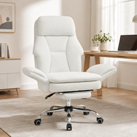 Chaise de conférence pivotante en bouclette à pieds croisés, chaise de bureau de direction, Sillas De Oficina
