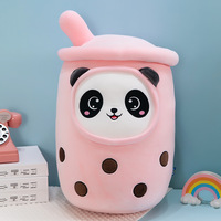 Kualitas tinggi panas tren mainan teh susu cangkir Boba Squishy mainan mewah simulasi Premium katun PP FillingBoba boneka mainan binatang
