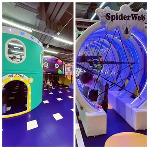 Équipement de Terrain de Jeu Château-Piste D'Intérieur Moderne et Coloré, avec Lumières Amusantes, où les Enfants S'amusent sur une Piste Thématique Douce et des Manèges d'Amusement - Product Image 3