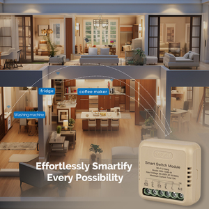 <span class=keywords><strong>MOES</strong></span> <span class=keywords><strong>TUYA</strong></span> 10A Mini module d'interrupteur mural intelligent WiFi 2 voies relais commande vocale - Product Image 3