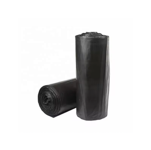Custom Jumbo <b>Black</b> LDPE Biodegradable 55-Gallon Trash Bags Heavy Duty <b>Black</b> Plastic Manufactured by Folded Roll PE & <b>PLA</b> Type - Product Image 1