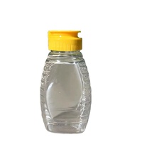 Bouteille Distributrice Compressible Personnalisée 500g en Plastique PET pour Miel ou Eau avec Bouchon Flip-Top