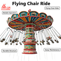 Équipement de parc d'attractions, grande montagne russe rotative de luxe pour parc extérieur, manèges en chaise volante