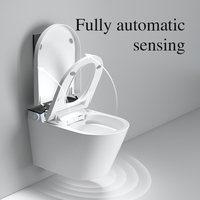 Toilettes intelligentes automatiques suspendues au mur avec citerne encastrée à siège chauffant pour salle de bains toilettes intelligentes suspendues au mur