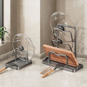 Multifunctional 3 in 1 <b>Kitchen</b> Lid Cutting Board Organizer Rack With Drip Tray Rustproof Durable Large Capacity - Product Image 1