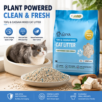 Litière pour chat en tofu et manioc, 3s, agglomération instantanée, faible poussière, à base végétale, anti-adhérente, facile à ramasser, contrôle des odeurs, jetable aux toilettes, OEM ODM