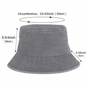 Wholesale Multiple Classical Color Unisex Bucket <b>Hat</b> 100% Cotton Washed Denim Vintage Sun Bucket <b>Hats</b> - Product Image 3