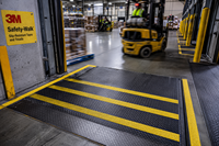 Autocollants d'avertissement antidérapants jaunes en acrylique pour usine et atelier, bande de sécurité pour sol, haute résistance à l'usure, 630 unités