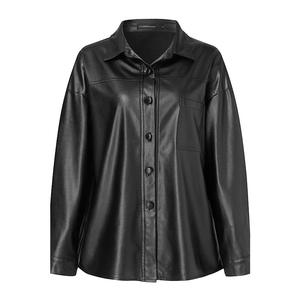 <span class=keywords><strong>Giacca</strong></span> in <span class=keywords><strong>ecopelle</strong></span> con bottoni a maniche lunghe in pelle PU Vintage da donna - Product Image 1
