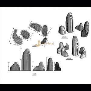 ANW2615 Escultura Decorativa Art Deco de Acero Inoxidable Personalizada Premium, Elegancia Refinada, Proyecto de Ingeniería para Aniversario - Product Image 3