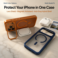 Casing Ponsel Hybrid PC TPU Pelindung Lensa Mewah Anti Benturan untuk 18 Pro Max 18 Pro 17/16/15 Anti Jatuh Magnetik, Pabrik