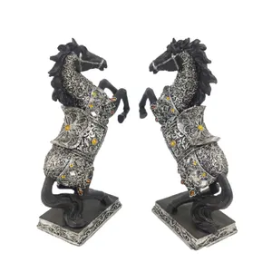 Großhandel Home Ornament Craft Horse Decor Silber Pferd Statue Skulptur für Home Decoration und Desktop