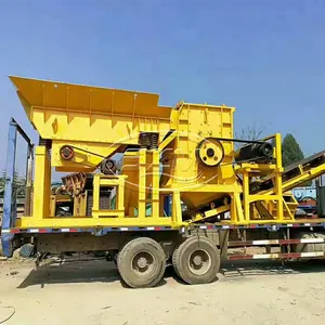 Granite Limestone Gravel Mobile Jaw Crusher Quarry Gravel Station Aggregate Rock Stone Crushing Plant