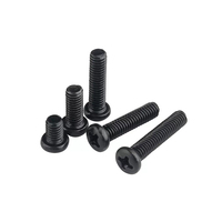 PM acier au carbone noir tête ronde vis croisée vis à tête cylindrique boulon tête ronde petite vis M1.6M3M4M6
