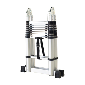 Giá tốt nhất 9-bước nhôm telescoping đôi mặt thang đa năng đứng cho cầu thang kho phòng tập thể dục ứng dụng - Product Image 4