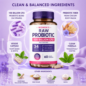 Probiótico para el Apoyo de la Salud Inmunológica, 100 Mil Millones de UFC, Orgánico, Vegano, Bajo en Azúcar, Sin Gluten, Cápsulas de Probiótico Crudo para Mujeres, Digestivo - Product Image 3