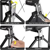 Étagères de rangement métalliques pliables à 4 niveaux, moyenne capacité, avec roulettes, design pliable, gain de place, grande capacité, noir - Pour garage, cuisine
