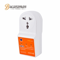 Prise multiple universelle 2166D avec interrupteur, 15A 2860W, protection contre les surtensions, certifiée CE, en cuivre pur, boîtier PC ignifuge, tactile