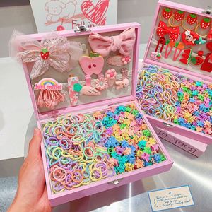 Venta al por Mayor de Pinzas para el Cabello de Niñas con Dibujos Animados, Lazos para el Cabello con Flores Dulces, Pasadores de Moda, Juego de Accesorios para el Cabello de Niñas en Caja de Regalo - Product Image 2