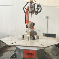 Robot de fraisage à 7 axes UnionTech, moteur PLC, système de contrôle Kuka, machine de fraisage CNC, broche Hiteco, longueur maximale 2700 mm, IP67