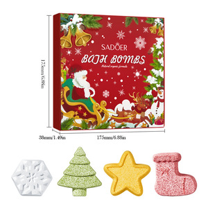 Cross-border Foreign Trade Explosions SADOER Christmas Bath Salt Ball <b>Set</b> <b>Toys</b> Clean Body Clean Bath Salt Ball Bath <b>Toys</b> - Product Image 2