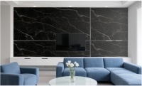 Plaque de marbre UV, panneau mural en PVC haute brillance, plaque à l'aspect marbre imperméable pour la décoration murale intérieure, plaque de marbre UV