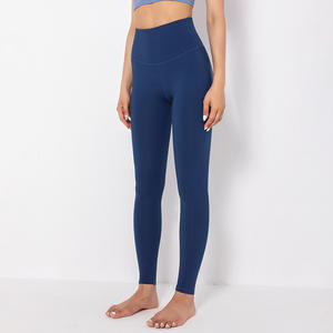 2021 nouveau Leggings de Yoga pour femmes taille haute à la mode 10 couleurs unies sensation nue Fitness pantalons de sport entraînement essentiel - Product Image 1