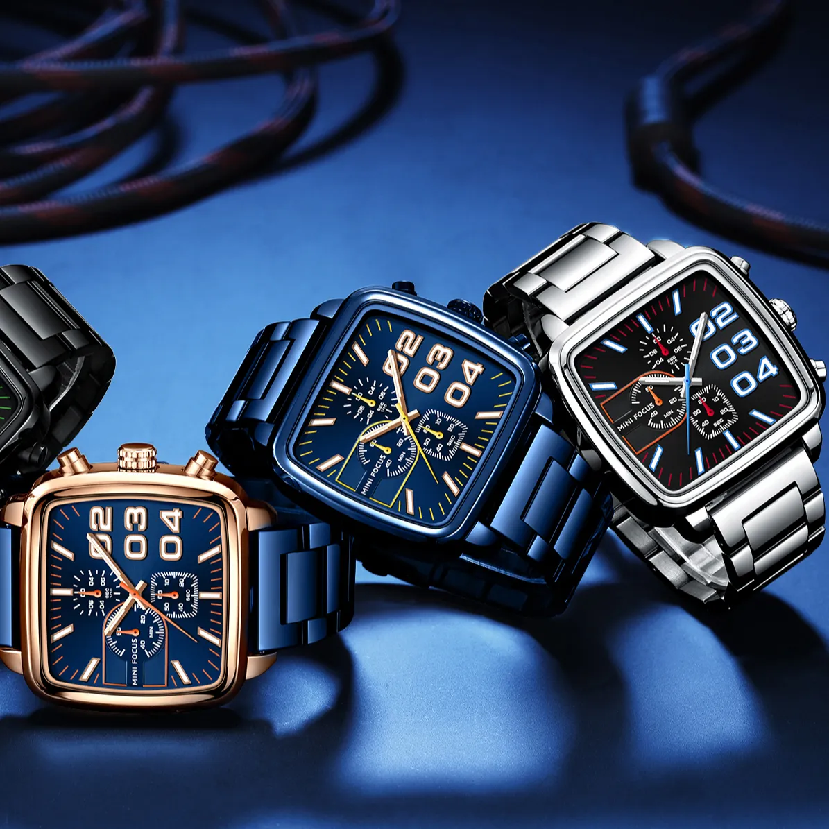 MINI FOCUS MF0314G Fashion Men Quartz Watches Reloj De Hombre Chronograph Waterproof Wrist Watches for Men