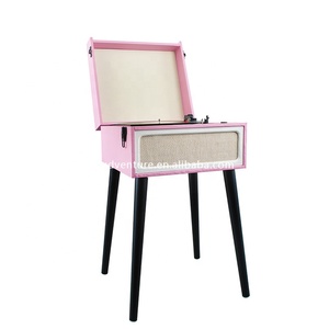 <span class=keywords><strong>Platine</strong></span> <span class=keywords><strong>vinyle</strong></span> debout <span class=keywords><strong>rose</strong></span> tourne-disque rétro, à la mode et simple accepte la personnalisation - Product Image 5