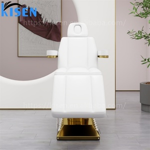 KISEN Modern 3 Motors White Electric Massage Bed Facial Treatment Salon Furniture <b>Table</b> Cosmetic Beauty Salon Bed for SPA Center - Product Image 3