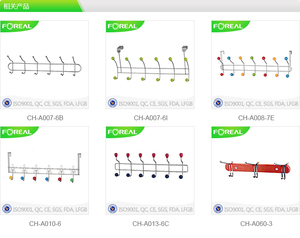 Mạ crôm dây kim loại trên cửa <span class=keywords><strong>5</strong></span> móc quần áo móc áo - Product Image 4