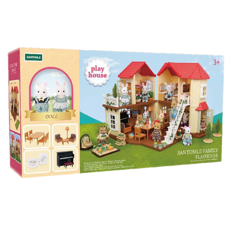 Forêt famille grande Villa maison ensemble maison de poupée jeu de rôle jouet enfants semblant jouets maison de jeu