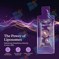 Bâtonnets liquides liposomales de L-Glutathion saveur raisin, complément à dose unique pratique, fournisseur de services d'étiquetage personnalisé