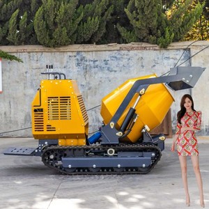 Opération intelligente Mini petit 0.2 mètres cubes auto chargement malaxeur béton camion sur chenilles auto chargement bétonnière - Product Image 1
