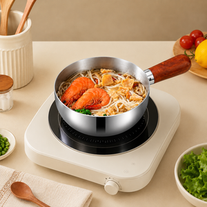 Modern Single Handle Non-Stick Soup & Stock <b>Pot</b> with Stainless Steel Bottom Dishwasher Safe <b>for</b> Gas and <b>Induction</b> Cookers - Product Image 4